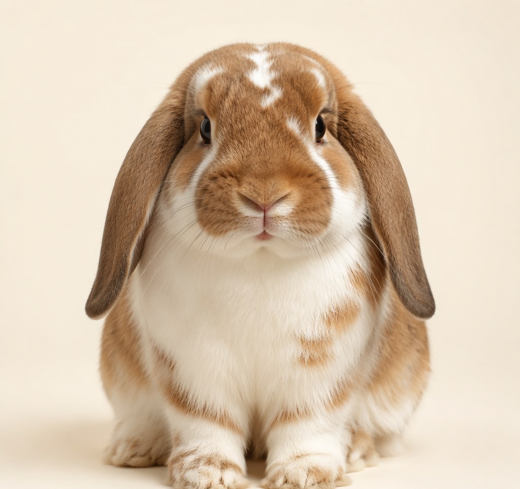 Lop-eared rabbit on a cream background — UK rabbit health guides